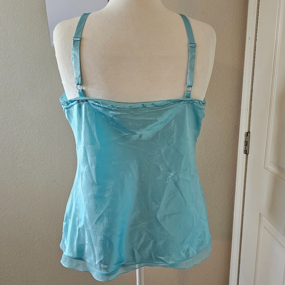 Satin Ruffle Slinky Y2K Tank - Picture 5 of 7